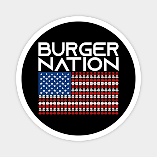 America Burger Usa Us Flag States Nation Magnet